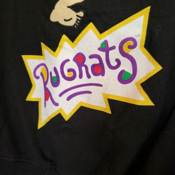 Rugrats Chuckie Finster and Tommy Pickles black hoodie womens size large - Picture 4 of 8
